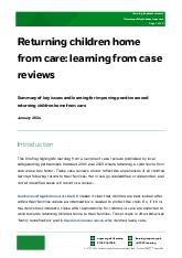 Thumbnail image of NSPCC Learning from Reviews - Returning Children From Care